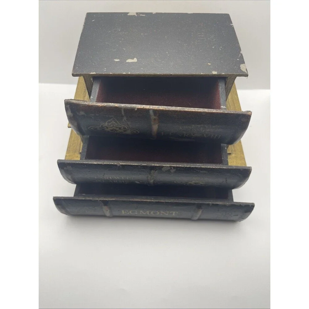 Broyhill Set of 3 Decorative Faux Book Boxes King Henry VIII Egmont